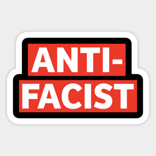 ANTI-FACIST | Bold Red and White Statement Sticker